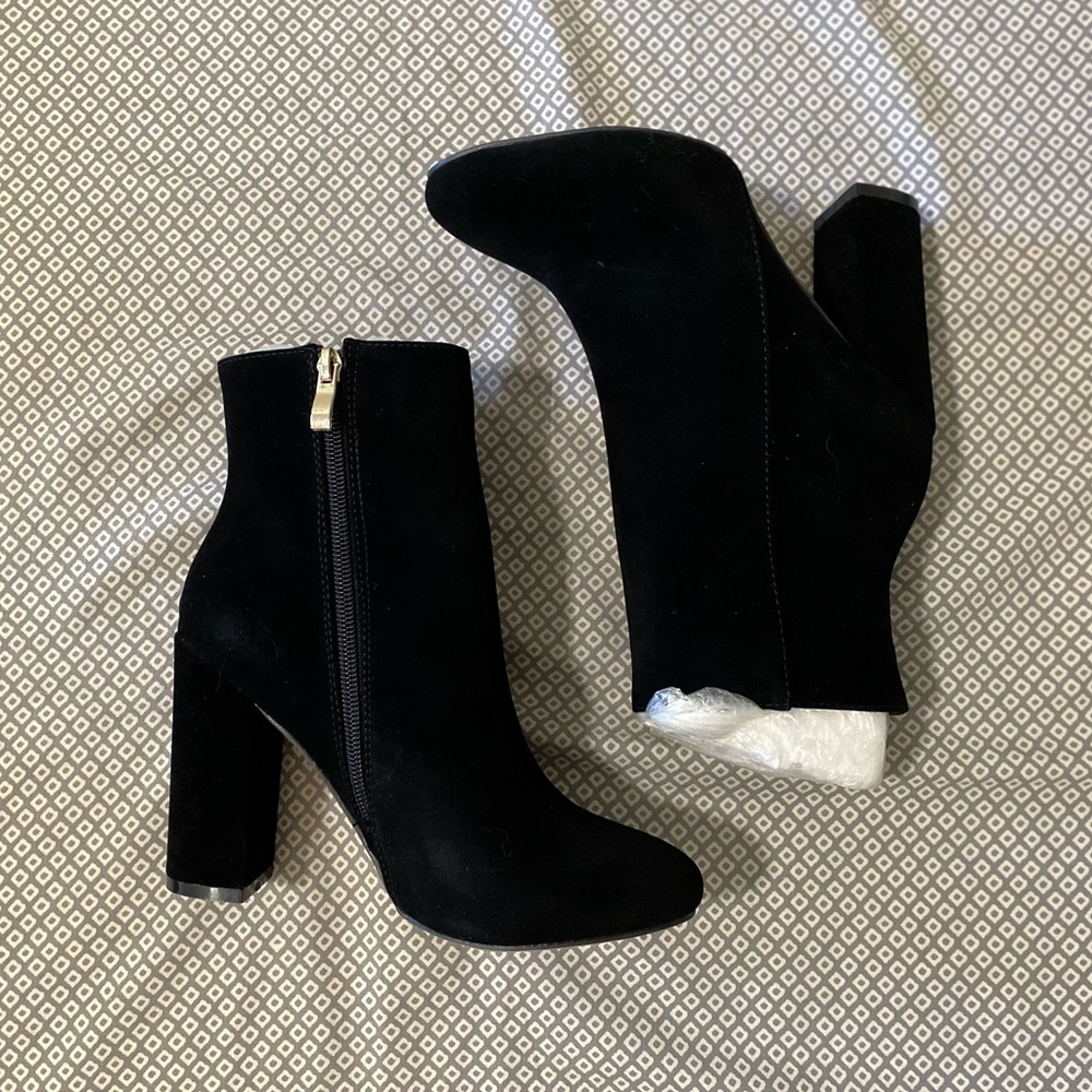 Faux Suede Ankle Boots